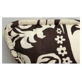 Damask Pattern Throw Pillows - Pair, Black & Cream, Rectangular