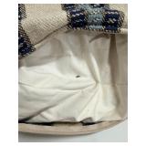 3-Piece Blue Decorative Throw Pillow Set in various patterns