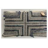 3-Piece Blue Decorative Throw Pillow Set in various patterns