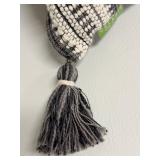 CELERIE 3-Pack Throw Pillows - Gray/Patterned with Tassels