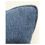 Euphoria 3-Piece Throw Pillow Set - Denim Blue & Beige Geometric Trellis