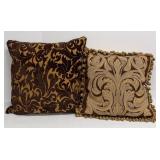 Pacific Coast Damask Throw Pillows - 2-Piece Set