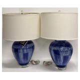 Pacific Coast Lighting Blue Urn Table Lamps (Lot of 2)