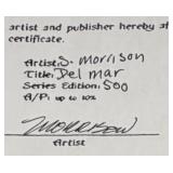 Del Mar by S Morrison Limited-Edition Giclee Signed Framed Print on Archival Arches Paper with COA
