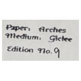 Del Mar by S Morrison Limited-Edition Giclee Signed Framed Print on Archival Arches Paper with COA