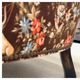 Carol Hicks Bolton Armchair - Vintage Floral Horse Print Upholstery (Matches lot 5)