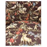Carol Hicks Bolton for EJ Victor Armchair - Brown Floral Horse & Rider Tapestry Upholstery (Matches lot 4)