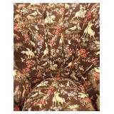 Carol Hicks Bolton for EJ Victor Armchair - Brown Floral Horse & Rider Tapestry Upholstery (Matches lot 4)