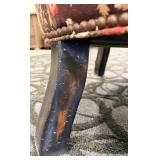 Carol Hicks Bolton for EJ Victor Armchair - Brown Floral Horse & Rider Tapestry Upholstery (Matches lot 4)