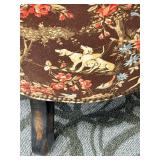 Carol Hicks Bolton for EJ Victor Armchair - Brown Floral Horse & Rider Tapestry Upholstery (Matches lot 4)
