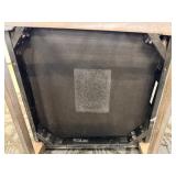 Pair of Beige Upholstered Dining Chairs with Dark Wood Legs & Nailhead Trim