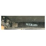 Pair of Beige Upholstered Dining Chairs with Dark Wood Legs & Nailhead Trim