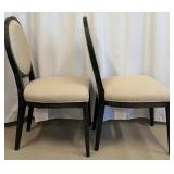 Classic Concepts INC - Pair of Oval-Back Upholstered Chairs