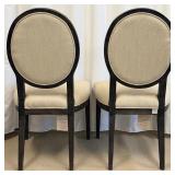 Classic Concepts INC - Pair of Oval-Back Upholstered Chairs