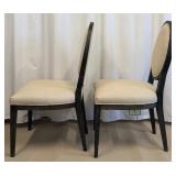 Classic Concepts INC - Pair of Oval-Back Upholstered Chairs