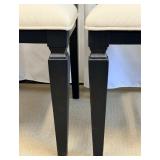 Pair of Wellhouse International CO.,LTD Black Wood Dining Chairs with Round Upholstered Backs & Cream Seats (Matches Lot 14 & 16)