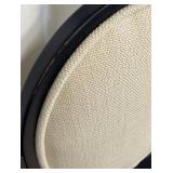 Pair of Wellhouse International CO.,LTD Black Wood Dining Chairs with Round Upholstered Backs & Cream Seats (Matches Lot 14 & 16)