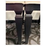 Pair of Wellhouse International CO.,LTD Black Wood Dining Chairs with Round Upholstered Backs & Cream Seats (Matches Lot 14 & 16)