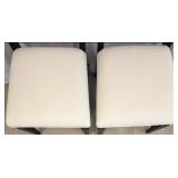 Pair of Wellhouse International CO.,LTD Black Wood Dining Chairs with Round Upholstered Backs & Cream Seats (Matches Lot 14 & 15)