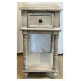 Crestview Collection Distressed Gray Wood End Table / Nightstand