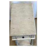 Crestview Collection Distressed Gray Wood End Table / Nightstand