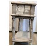 Crestview Collection Distressed Gray Wood End Table / Nightstand