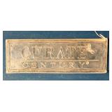 Curate Century Bar Cart in Blue with Mirror Glass Shelfs