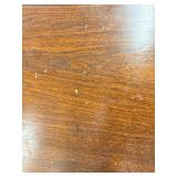 Antique Mahogany Drop-Front Secretary Desk with Leather Writing Surface & Brass Pulls