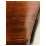 Antique Mahogany Drop-Front Secretary Desk with Leather Writing Surface & Brass Pulls