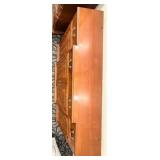 Antique Mahogany Sideboard Buffet with Carved Arched Panels & Brass Hardware