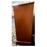 Antique Mahogany Sideboard Buffet with Carved Arched Panels & Brass Hardware