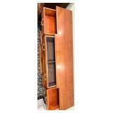 Antique Mahogany Sideboard Buffet with Carved Arched Panels & Brass Hardware