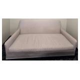 Studio M Interiors Textured Gray Upholstered Sofa with Plush Cushions