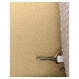 Studio M Interiors Textured Gray Upholstered Sofa with Plush Cushions