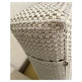 Studio M Interiors Textured Gray Upholstered Sofa with Plush Cushions