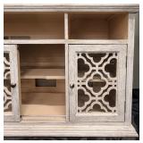 Rustic Whitewashed Console Cabinet - Imported by ELK GROUP INTERNATIONAL