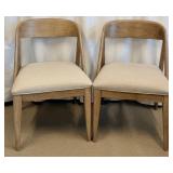 Danish Oak Dining Chairs - Pair, Mid-Century Modern (Matches Lot 26)