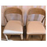 Danish Oak Dining Chairs - Pair, Mid-Century Modern (Matches Lot 25)