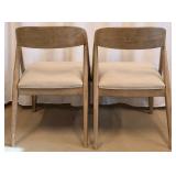 Danish Oak Dining Chairs - Pair, Mid-Century Modern (Matches Lot 25)