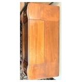 Antique Secretary Desk with Drop-Front Writing Surface, Turned Legs and Accompanying Chair