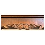 Antique Secretary Desk with Drop-Front Writing Surface, Turned Legs and Accompanying Chair