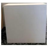 White Vintage Console Cabinet with Two Drawers & Mirrored Lattice Doors