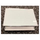 End Table - Chrome & Glass 2-Tier with Casters