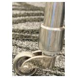 End Table - Chrome & Glass 2-Tier with Casters