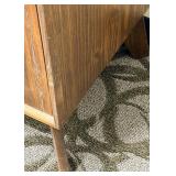 Oak Sideboard Cabinet - Mid-Century Modern - 3 Drawers & 2 Doors