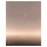 Copper/Brass Colored Covered Ottoman Footstool with Turned Wood Legs & Casters