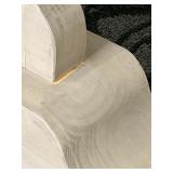 Farmhouse Dining Table - Whitewashed Plank Top & Central Pedestal Base