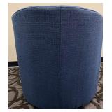 Elk Home Blue Upholstered Swivel Club Chair With Brass Nailhead Trim (Matches lot 39)