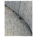 Elk Home Blue Upholstered Swivel Accent Armchair with Brass Nailhead Trim (Matches Lot 38)