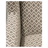 Alder & Tweed Upholstered Armchair - Diamond Pattern Fabric